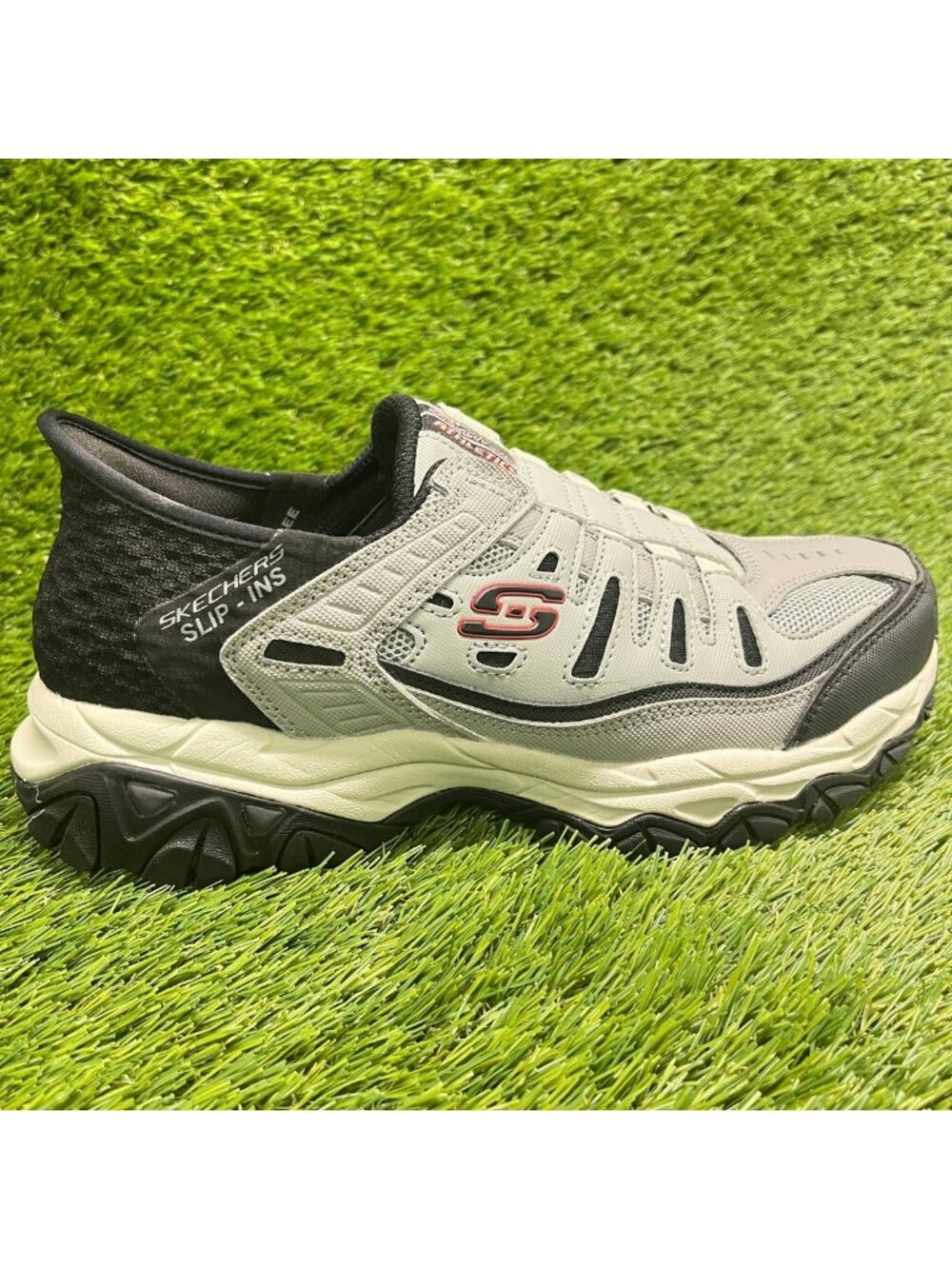 Skechers After Burn M. Fit Ridgeburn Mens Size 8EE Gray Running Shoes Sneakers